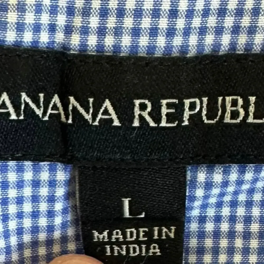 Banana Republic Men’s Blue Linen Blend Long Sleeve Button Down Shirt Size L
